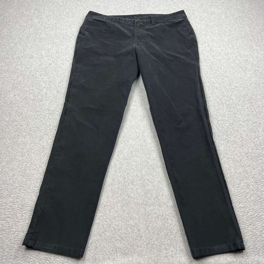 Lululemon ABC Slim-Fit 5-Pocket Pant Mens 34 Black Utilitech Stretch Jean MSABNS